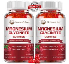Bottle of Raspberry Magnesium Glycinate Gummies
