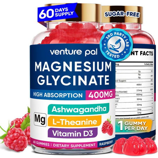 60-day supply magnesium glycinate gummies bottle front view