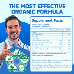 Close-up of ingredients panel for Magnesium Glycinate Gummies