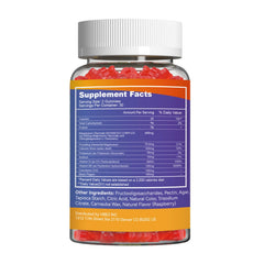 Gummies bottle with spoon showing serving size