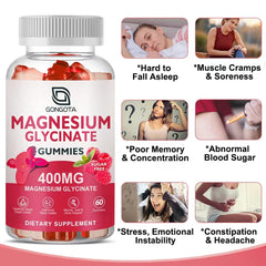 Illustration of calm and sleep support from magnesium glycinate gummies