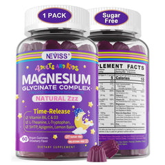 Front view of Magnesium Glycinate Gummies bottle