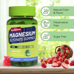 Gluten-free and gelatin-free magnesium glycinate gummies