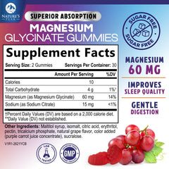 Single magnesium glycinate gummy highlighting chelated form