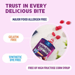 Vegan sugar-free magnesium glycinate gummy packaging