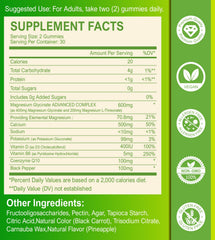 Supplement ingredients including magnesium glycinate and magnesium L-threonate