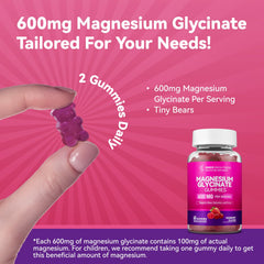 Close-up of mixed berry Magnesium Glycinate gummy texture