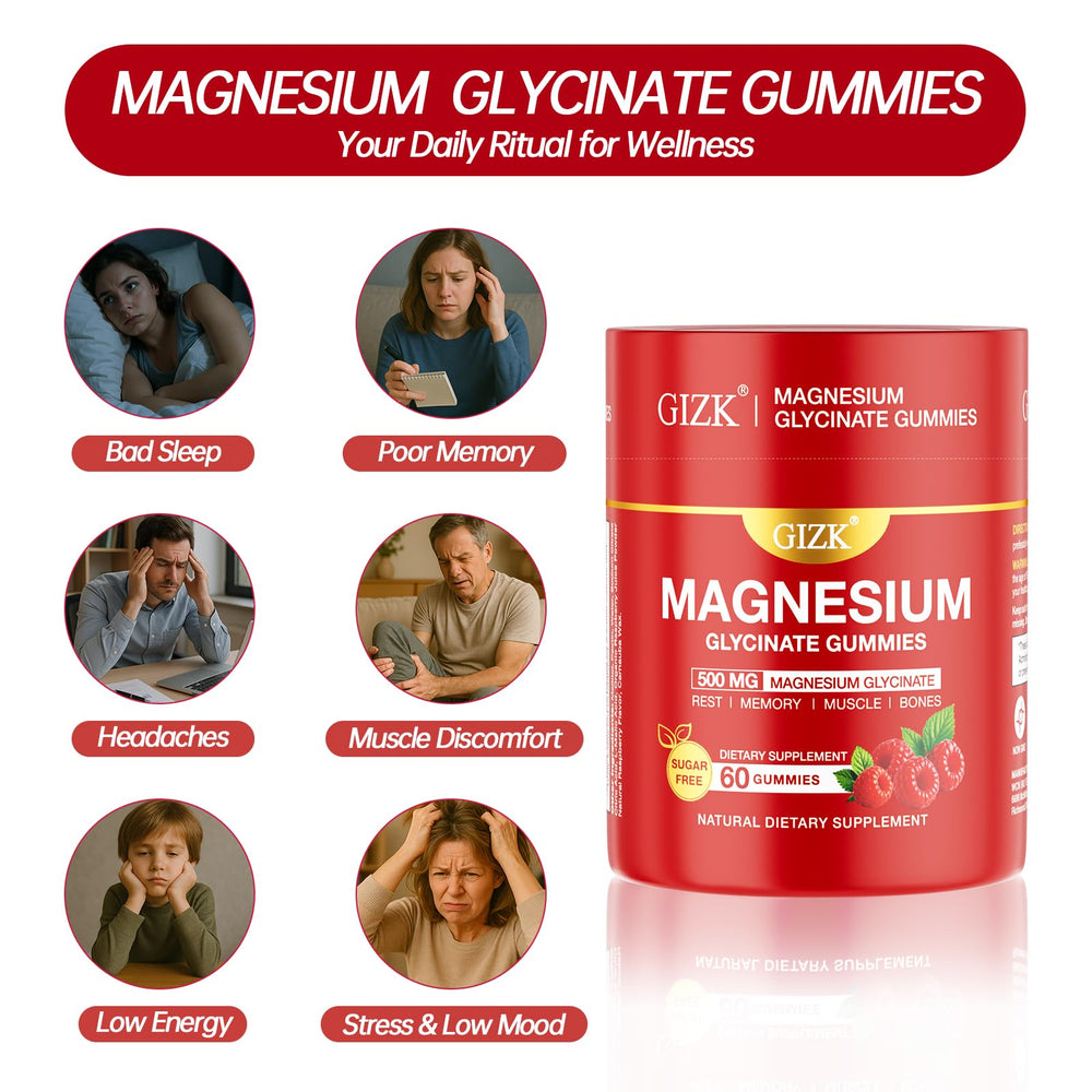 Nutrition facts panel for Magnesium Glycinate Gummies Raspberry