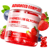 Strawberry magnesium glycinate gummies bottle 90 count