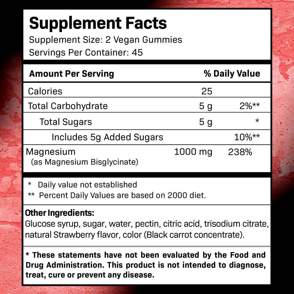 Second view of the strawberry magnesium glycinate gummies bottle