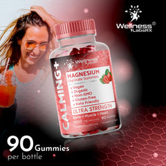 Gummies on a white background with strawberry flavor