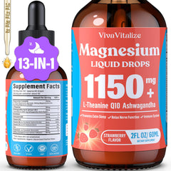 Bottle of Magnesium Glycinate Liquid with Triple Magnesium Complex
