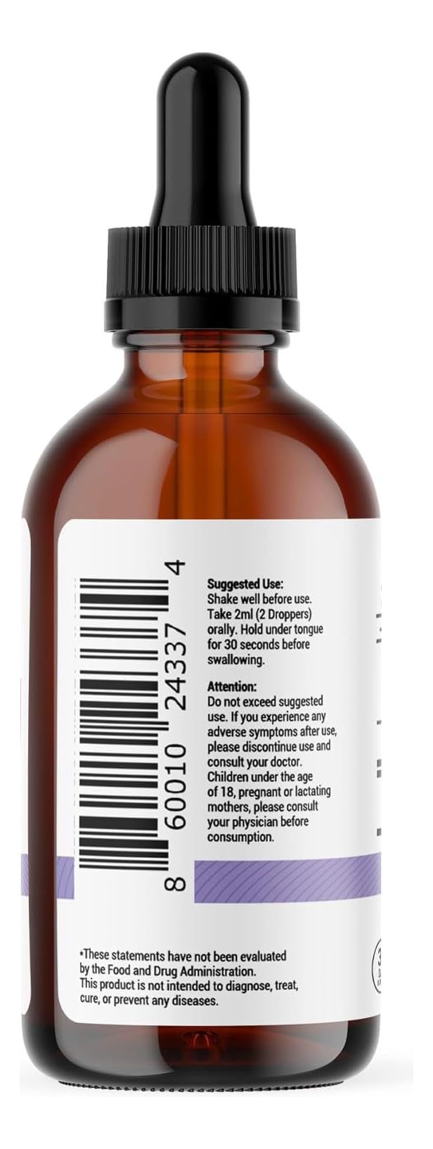 Family-friendly magnesium glycinate liquid 30-day supply