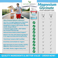 Made in USA label on magnesium glycinate bottle