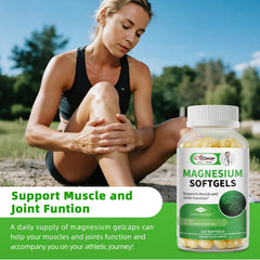 Magnesium Glycinate softgels aiding muscle and joint relaxation