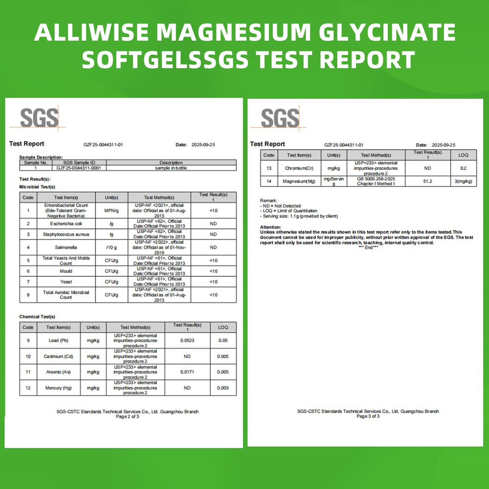 New yellow bottle design for Magnesium Glycinate 500mg