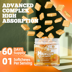 Sugar-free vegan magnesium glycinate soft chews
