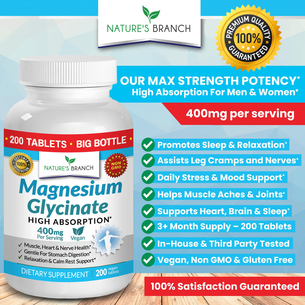 Vegan magnesium glycinate tablets