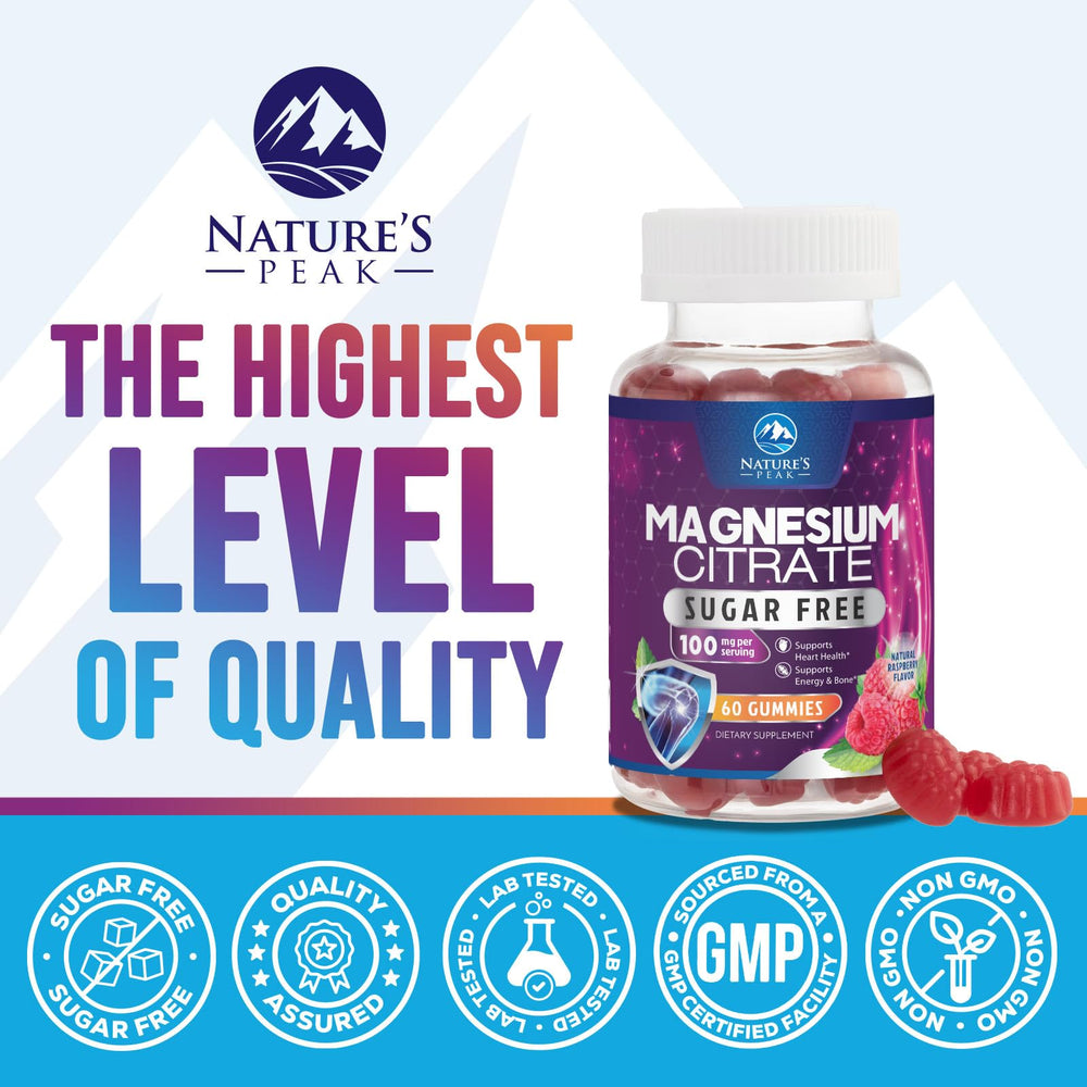 Magnesium citrate gummy supplement for women and men