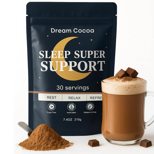 Bag of Magnesium Hot Cocoa showing 30 servings