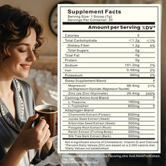 Graphic highlighting Reishi, L-Theanine and Zinc Glycinate ingredients