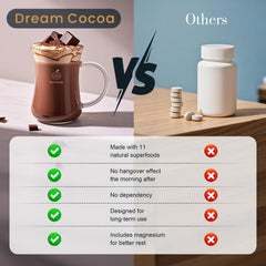 Evening relaxation scene with a mug of hot cocoa for sleep support
