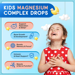 Close-up of Strawberry Flavor Magnesium Drops for Kids