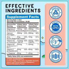 Strawberry-flavored magnesium drops for kids – 2 pack presentation