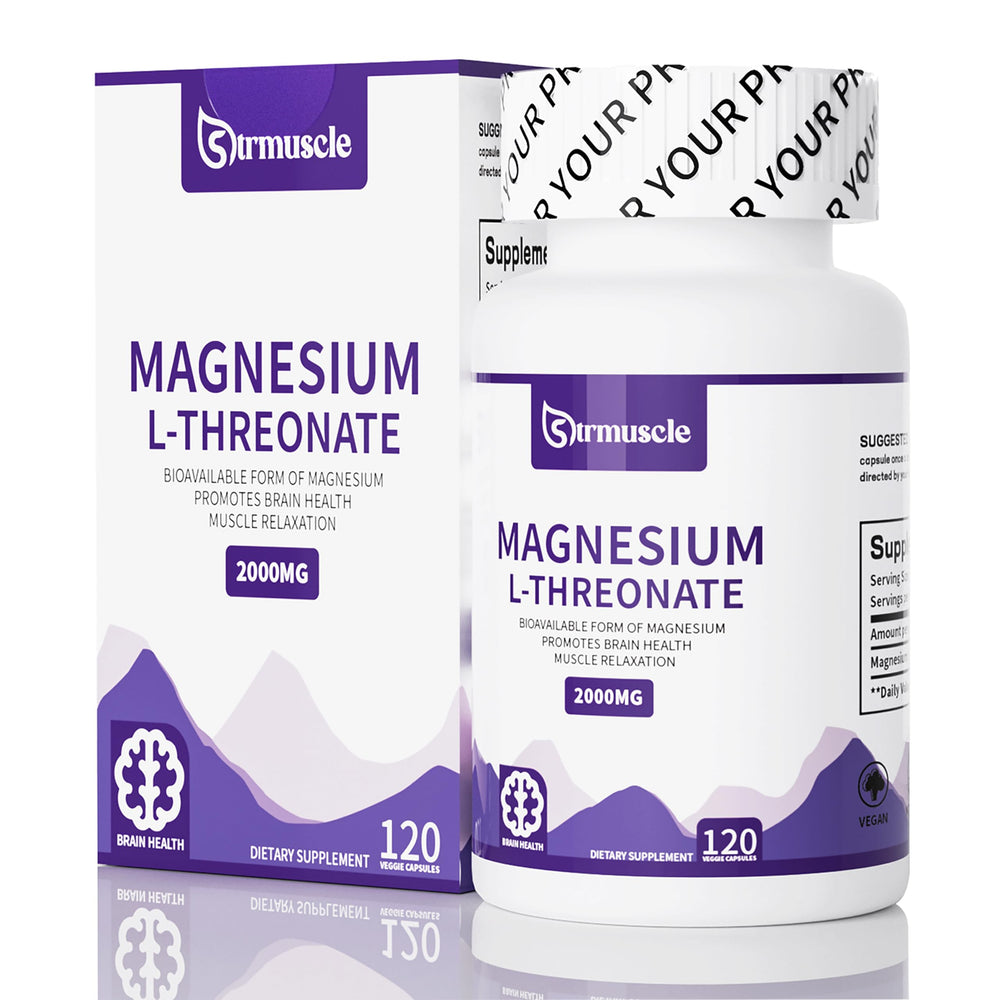 Bottle of Magnesium L-Threonate Sleep Formula 2000mg for insomnia and sleep support
