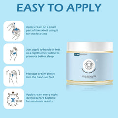 Bedroom bedtime routine with magnesium lotion for kids