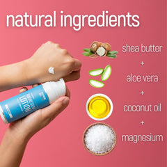 Child-safe lavender magnesium lotion imagery
