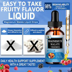 30-serving container of Magnesium Malate Liquid Drops.