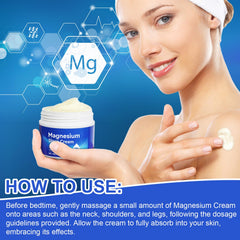 Creamy texture of magnesium cream close-up