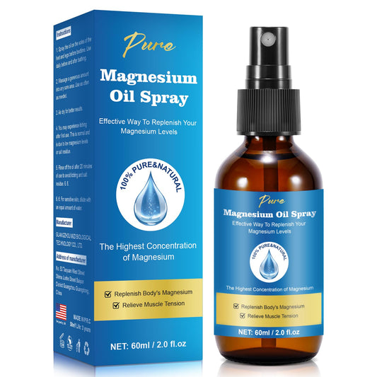 Pure Magnesium Oil Spray glass bottle front
