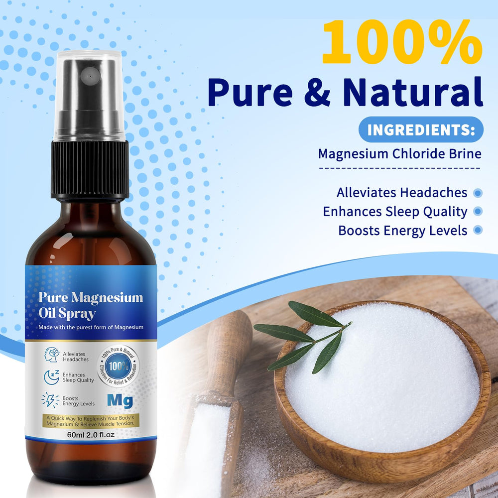 Massage magnesium oil into skin for absorption