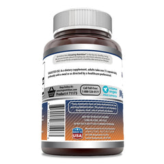 Close-up image of magnesium oxide capsules (500 mg)
