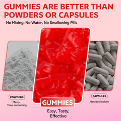 Non-GMO, gluten-free, dairy-free certification icons for gummies