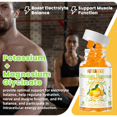 Magnesium and potassium supplement with vitamins B6 and D3