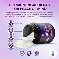 Magnesium drink mix powder ready to dissolve
