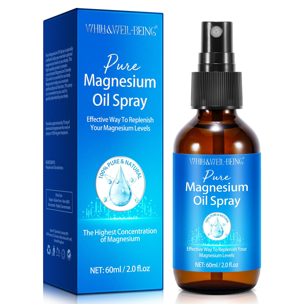 Magnesium spray bottle shown on white background