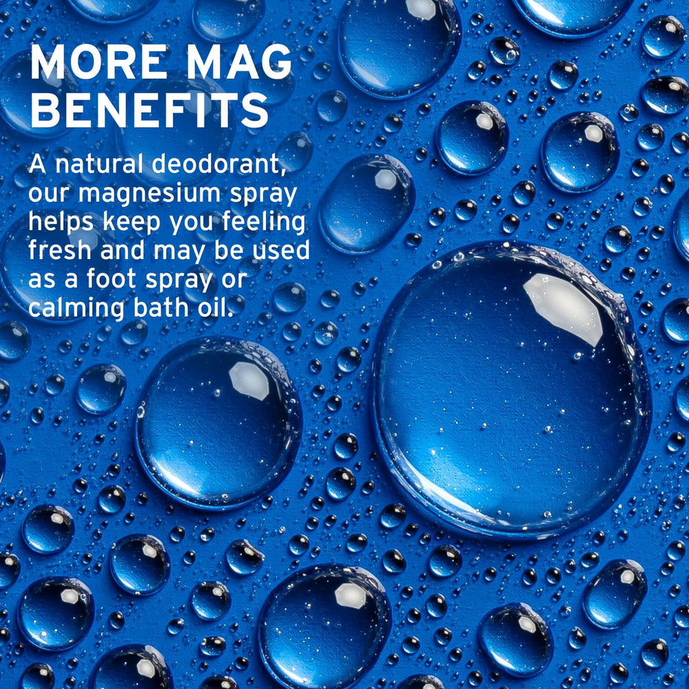 Magnesium spray used as deodorant and foot spray