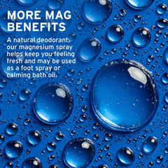 Magnesium spray used as deodorant and foot spray