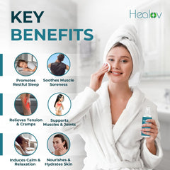 Applying magnesium oil spray to the skin