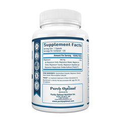 Magnesium supplement for both women and men, 120 capsules