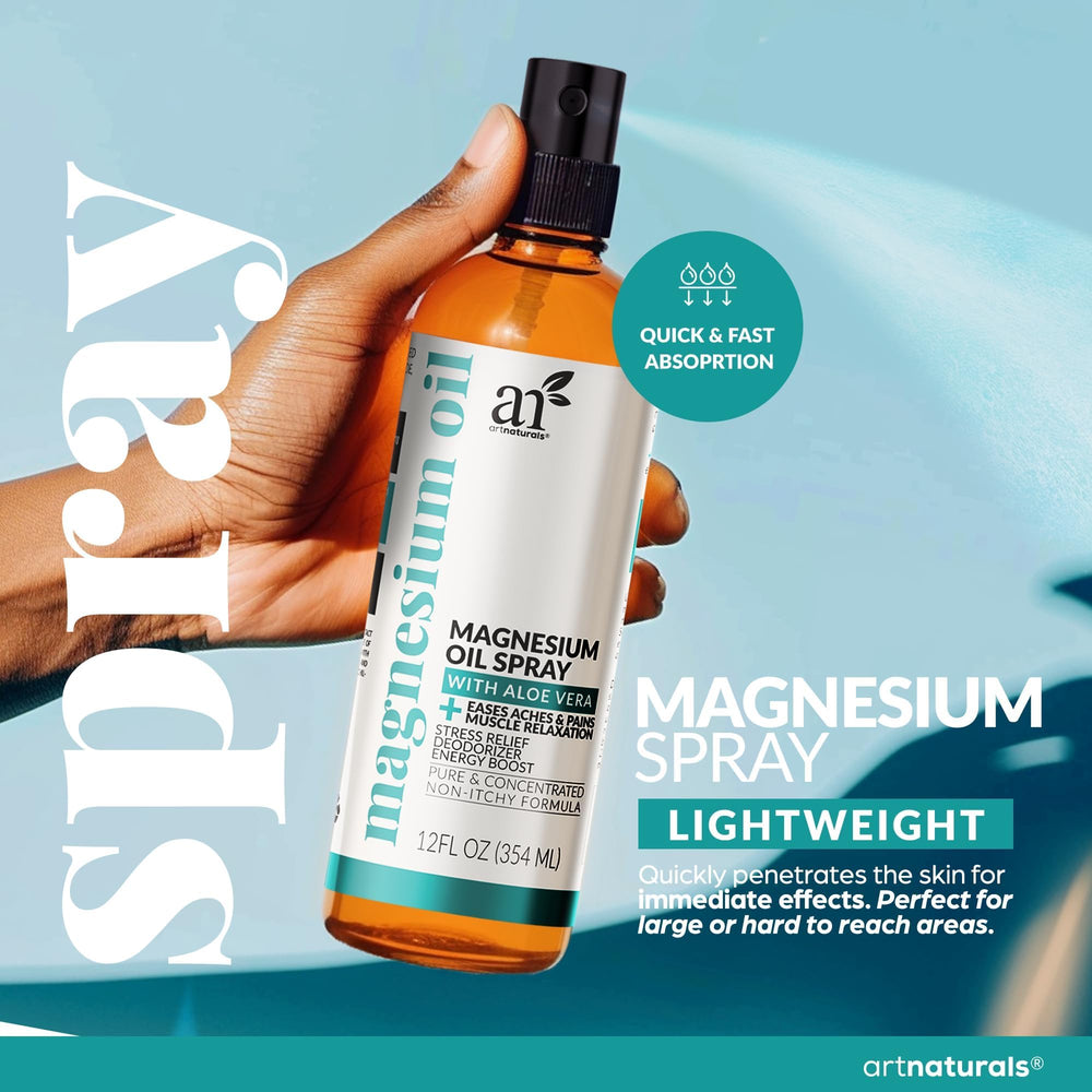 Complete Magnesium Therapy Set featuring 12 oz spray and 8 oz lotion