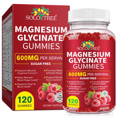 Bottle of Magnesium Glycinate Gummies 600mg – 120 count