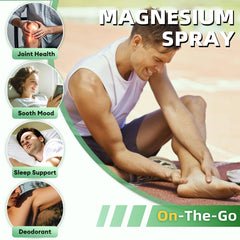 4oz bottle of magnesium oil spray on a wooden surface