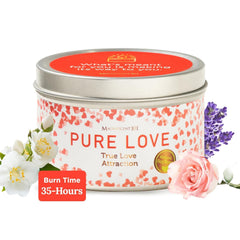 Front view of Magnificent 101 Pure Love 6oz tin candle