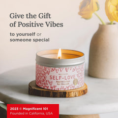 Gift-ready Magnificent 101 Self-Love Candle for mindfulness and manifestation