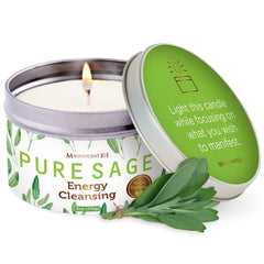 Magnificent 101 White Sage Candle 6 oz jar - front view